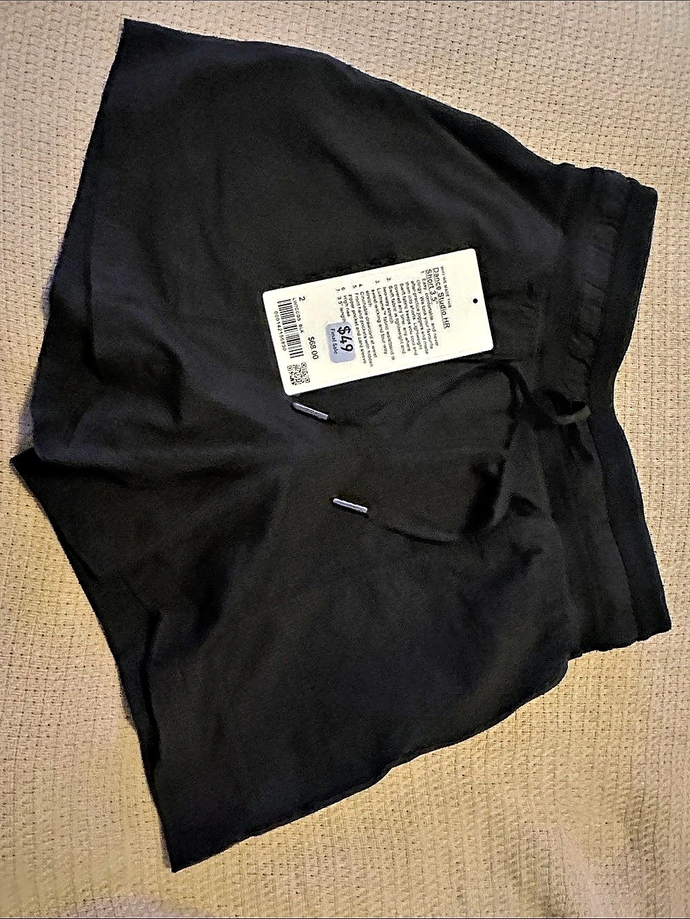 lululemon Dance Studio HR Short 3.5" Black Size 2 NWT